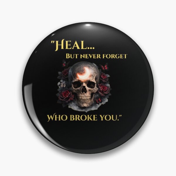 Item preview, Dark Healing Skull Aesthetic – Heal But Never Forget Quote Gothic Design designed and sold by CutePearlStudio.
