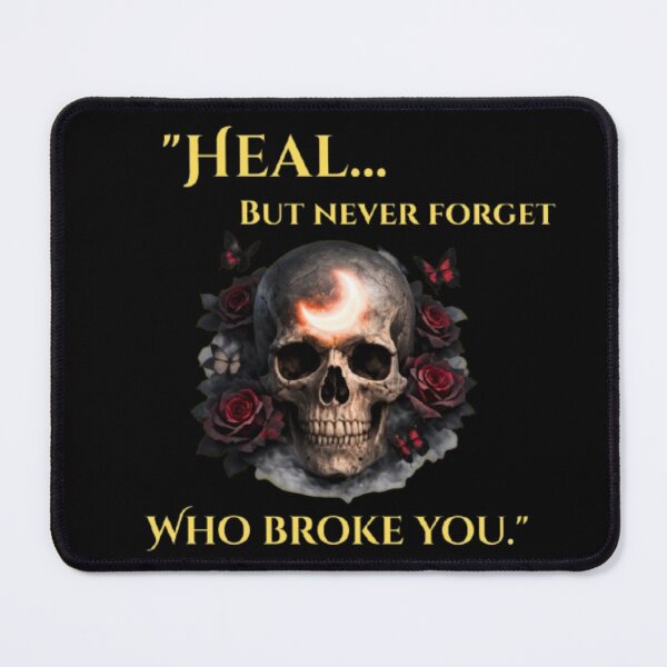 Item preview, Dark Healing Skull Aesthetic – Heal But Never Forget Quote Gothic Design designed and sold by CutePearlStudio.