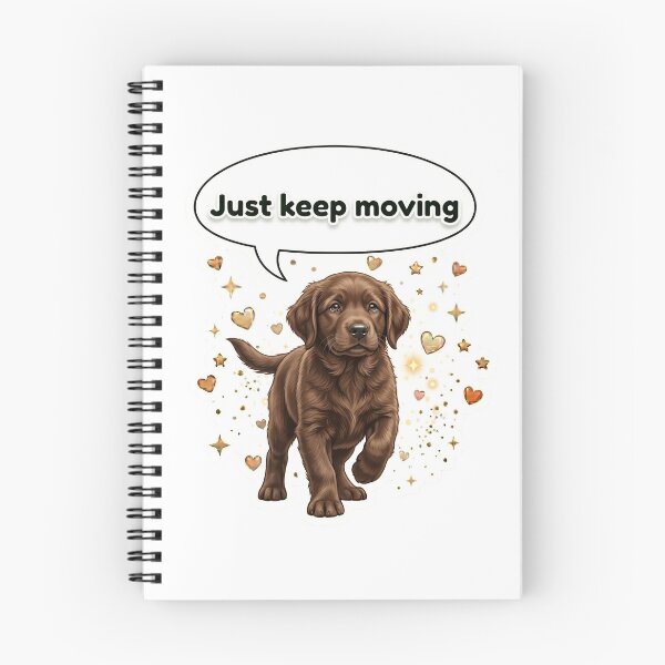 Item preview, Brown Motivational Dog – Keep Moving Sticker designed and sold by wildbest.