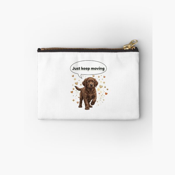 Item preview, Brown Motivational Dog – Keep Moving Sticker designed and sold by wildbest.