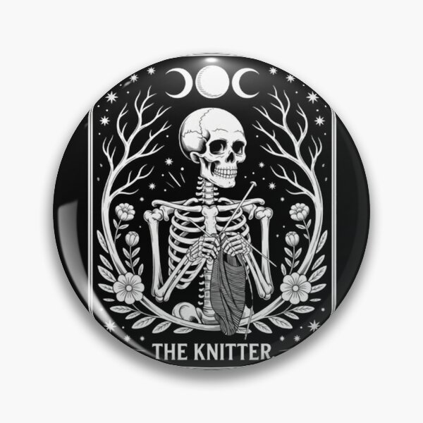 Item preview, Tarot Card Skeleton Knitting Knitter Funny designed and sold by InkwaveAppaDE.