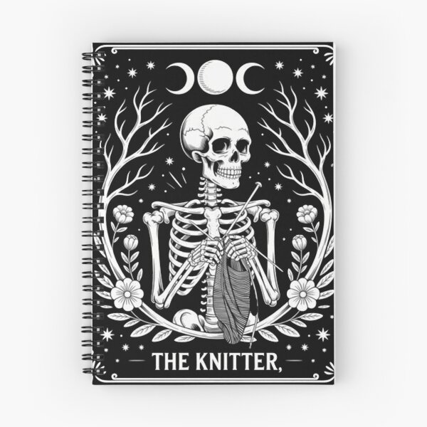 Item preview, Tarot Card Skeleton Knitting Knitter Funny designed and sold by InkwaveAppaDE.