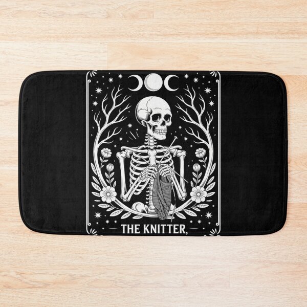 Item preview, Tarot Card Skeleton Knitting Knitter Funny designed and sold by InkwaveAppaDE.
