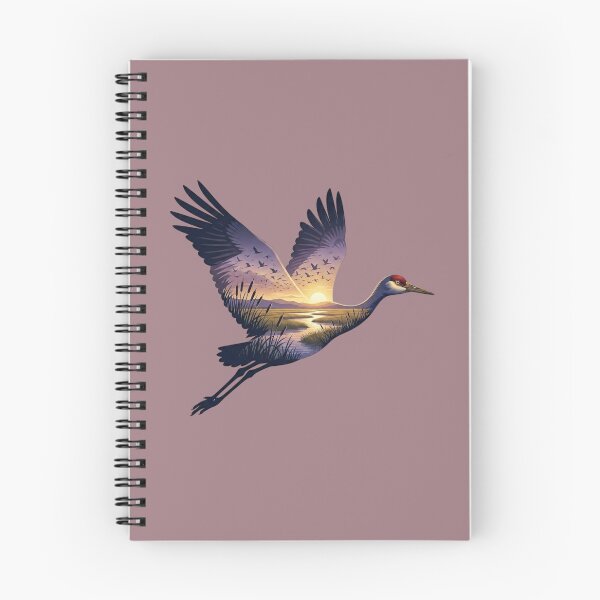 Item preview, Sandhill Crane Bird Wetland Landscape Double Exposure Silhouette  designed and sold by BirdsnStuff.