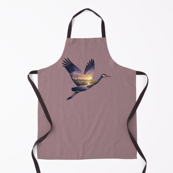Item preview, Sandhill Crane Bird Wetland Landscape Double Exposure Silhouette  designed and sold by BirdsnStuff.