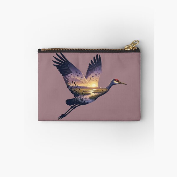 Item preview, Sandhill Crane Bird Wetland Landscape Double Exposure Silhouette  designed and sold by BirdsnStuff.