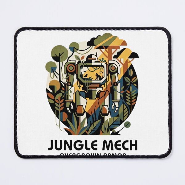 Item preview, Jungle Mech Overgrown Robot Nature Art Print designed and sold by Sky-bully.