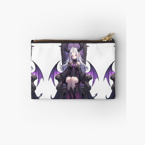 Item preview, Anime demon girl on a purple throne designed and sold by ArtsJulian.