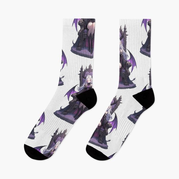 Item preview, Anime demon girl on a purple throne designed and sold by ArtsJulian.