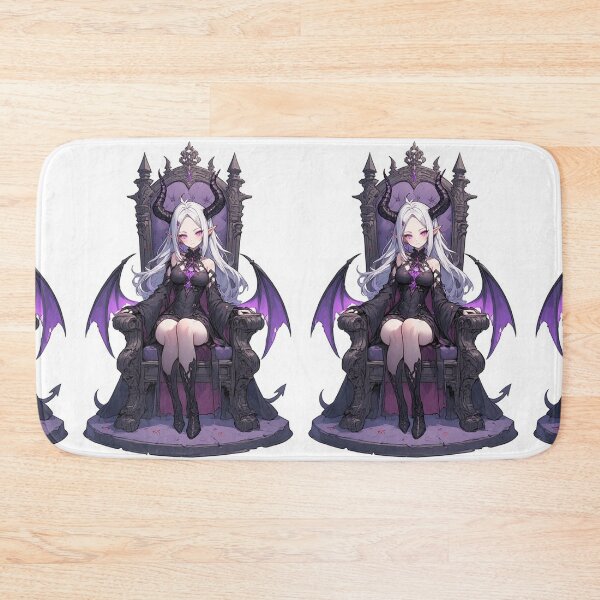 Item preview, Anime demon girl on a purple throne designed and sold by ArtsJulian.