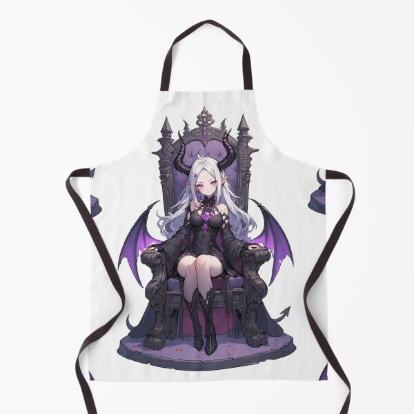 Item preview, Anime demon girl on a purple throne designed and sold by ArtsJulian.