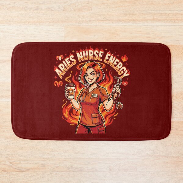 Item preview, Aries Nurse Energy – Bold Caring Chaos Funny Zodiac Gift for ICU RN Birthday Vibes designed and sold by Im-Ara.