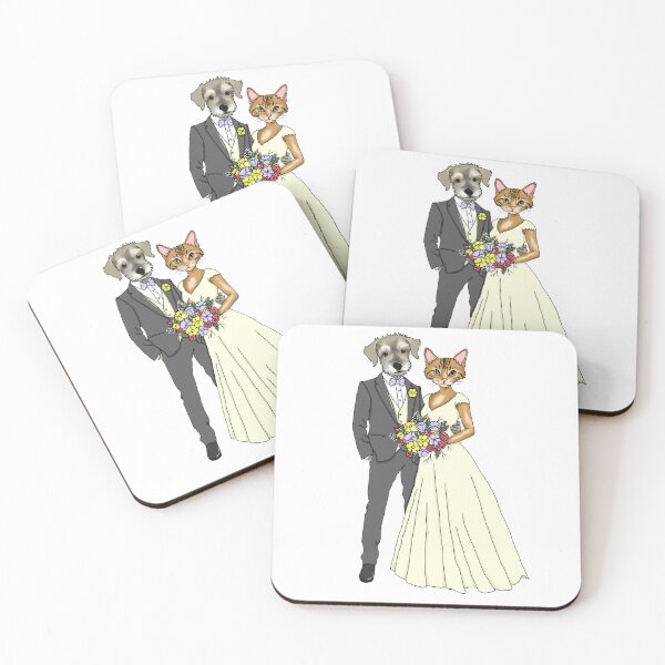 Item preview, Dog and Cat Wedding designed and sold by FancyNotions.