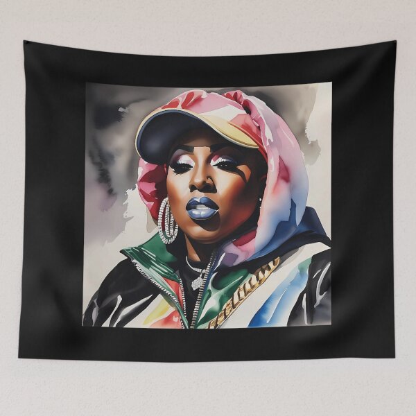Item preview, Missy Elliott 90s Face Retro designed and sold by vasquesasacks.
