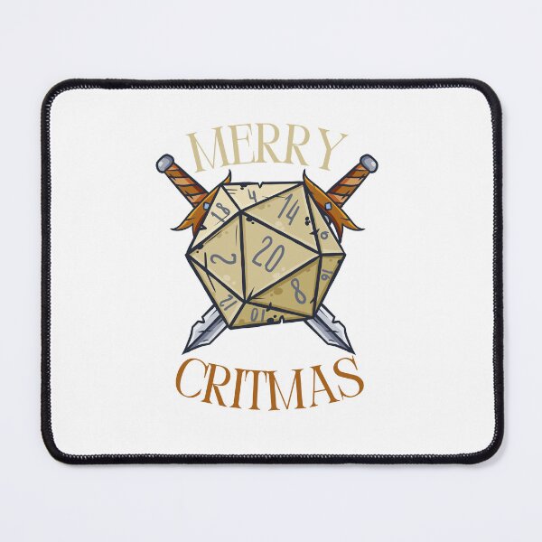 Item preview, Merry Critmas Dungeons and Dragons D20 designed and sold by heyhuecreatives.