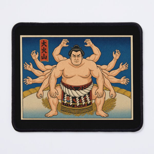 Item preview, Ukiyo-e Multi-Arm Sumo Wrestler Japanese Woodblock Style Design designed and sold by TheTrendsDesk.