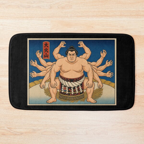 Item preview, Ukiyo-e Multi-Arm Sumo Wrestler Japanese Woodblock Style Design designed and sold by TheTrendsDesk.