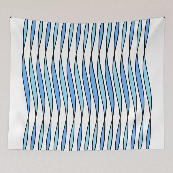 Item preview, abstract blue line cold designed and sold by CREATINERY.