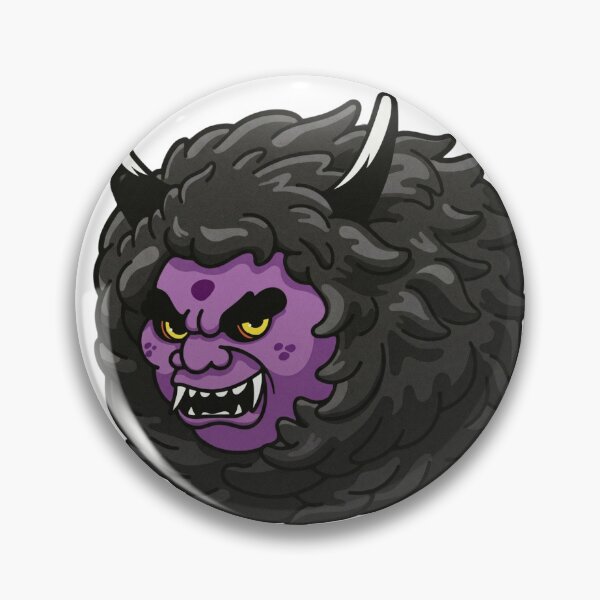 Item preview, Purple Oni Fluff - Japanese Yokai Spirit with Gray Mane Aesthetic designed and sold by ropexxx.