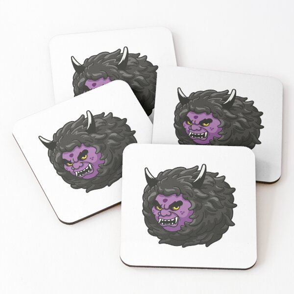 Item preview, Purple Oni Fluff - Japanese Yokai Spirit with Gray Mane Aesthetic designed and sold by ropexxx.