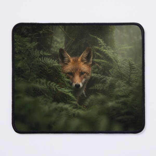 Item preview, Fox in Misty Universal Khaki Green Forest designed and sold by Glitchart66.