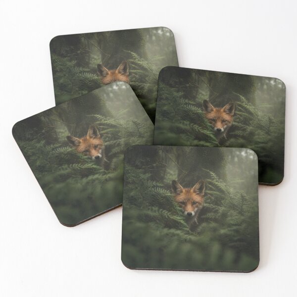 Item preview, Fox in Misty Universal Khaki Green Forest designed and sold by Glitchart66.