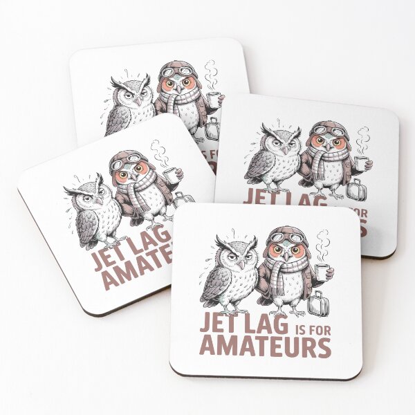 Item preview, Jet Lag Is For Amateurs Funny Owl Gamer Travel Humor Design designed and sold by PrintMastery.