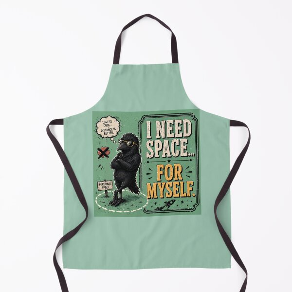 Item preview, I Need Space For Myself Funny Crow Quote – Relationship Sarcasm Cartoon Bird designed and sold by PopInkAura .