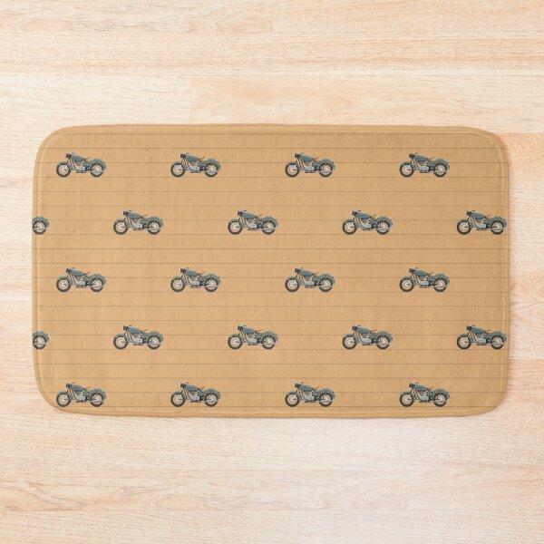 Item preview, Gray Orange Vintage Motorcycle Seamless Pattern Design designed and sold by NadDot.