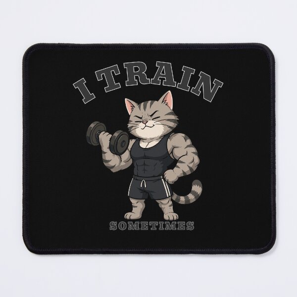 Item preview, Funny Gym Cat I Train Sometimes Design designed and sold by BraviXal.
