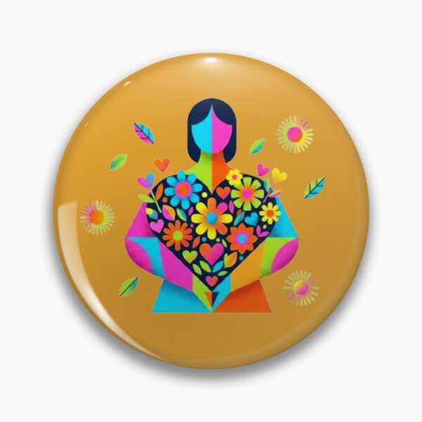 Item preview, Neon Mother's Heart - Geometric Pop Art Bouquet designed and sold by ArpaliLab Studio.
