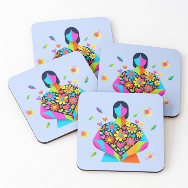 Item preview, Neon Mother's Heart - Geometric Pop Art Bouquet designed and sold by ArpaliLab Studio.