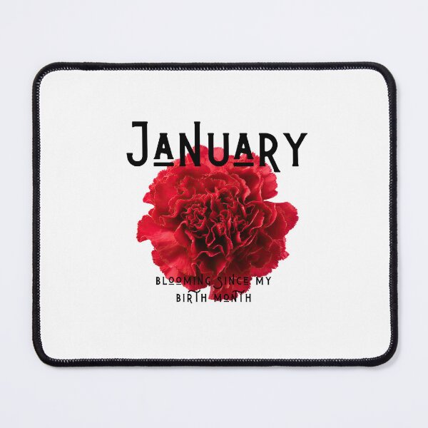 Item preview, Red Carnation January Birthday T-Shirt Design - Floral Aesthetic Birth Month Gift designed and sold by Boundary100.