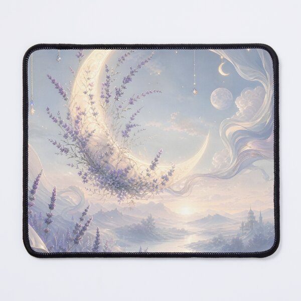 Item preview, Ethereal Core Lunar Moon with Lavender Flowers designed and sold by Glitchart66.