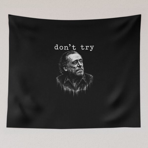 Item preview, Don’t Try Minimalist Writer Quote Grunge Portrait Shirt designed and sold by ThreadTheory976.