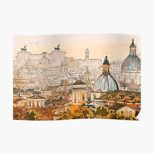 Rome Cityscape Poster