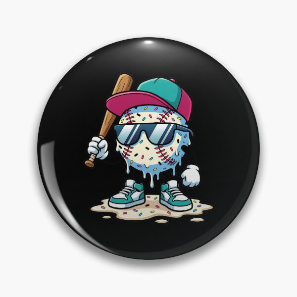 Item preview, Cool Melting Baseball Iced Sports Cartoon Design designed and sold by OlyvieArt.