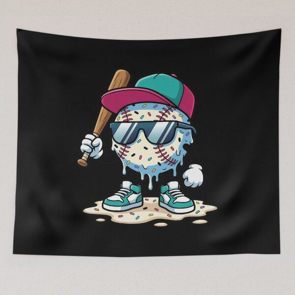 Item preview, Cool Melting Baseball Iced Sports Cartoon Design designed and sold by OlyvieArt.