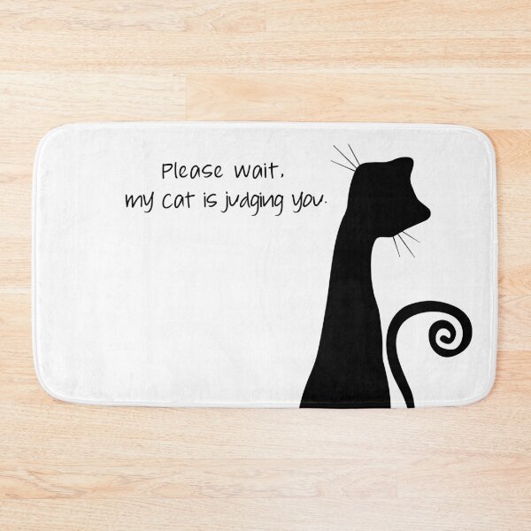 Item preview, Please Wait, My Cat Is Judging You – Minimalist Cat Silhouette designed and sold by Novalineastudio.