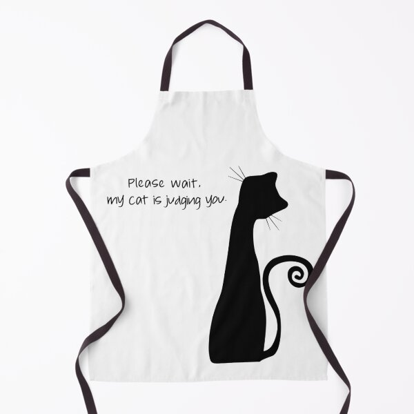 Item preview, Please Wait, My Cat Is Judging You – Minimalist Cat Silhouette designed and sold by Novalineastudio.
