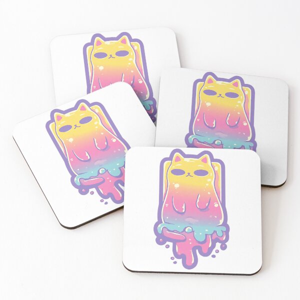 Item preview, Pastel Melting Popsicle Cat Kawaii Art designed and sold by Moody Vibes Studio.