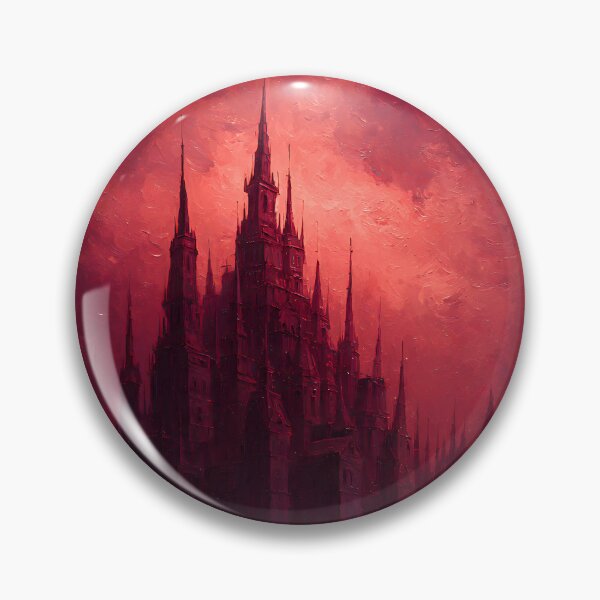 Item preview, Crimson Gothic Castle – Dark Fantasy Infernal Sky Aesthetic Art designed and sold by cr6zym1nd.