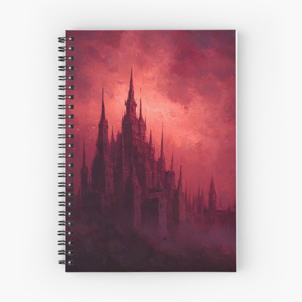 Item preview, Crimson Gothic Castle – Dark Fantasy Infernal Sky Aesthetic Art designed and sold by cr6zym1nd.