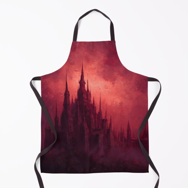 Item preview, Crimson Gothic Castle – Dark Fantasy Infernal Sky Aesthetic Art designed and sold by cr6zym1nd.
