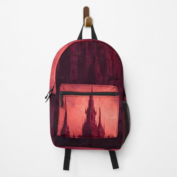 Item preview, Crimson Gothic Castle – Dark Fantasy Infernal Sky Aesthetic Art designed and sold by cr6zym1nd.