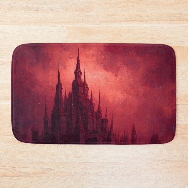 Item preview, Crimson Gothic Castle – Dark Fantasy Infernal Sky Aesthetic Art designed and sold by cr6zym1nd.