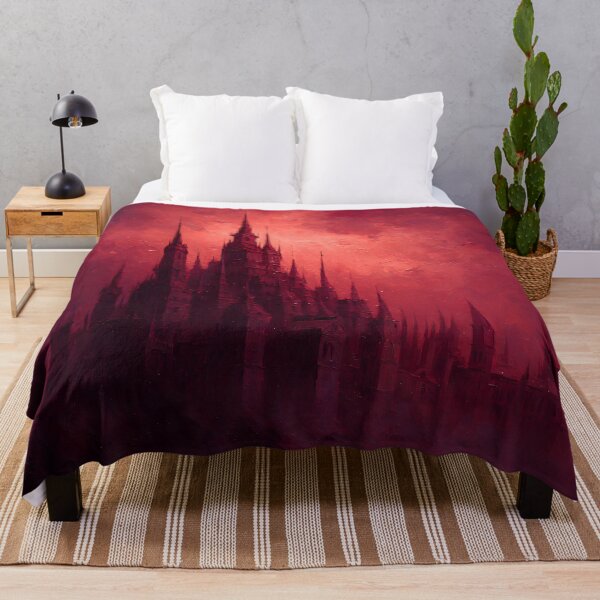 Item preview, Crimson Gothic Castle – Dark Fantasy Infernal Sky Aesthetic Art designed and sold by cr6zym1nd.