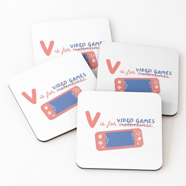 Item preview, V is for Video Games Not Valentines designed and sold by heyhuecreatives.