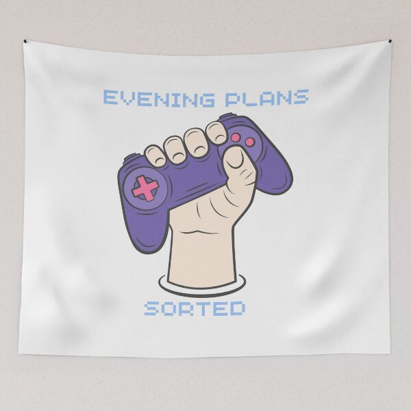 Item preview, Evening Plans Sorted Funny Video Gaming Design designed and sold by heyhuecreatives.
