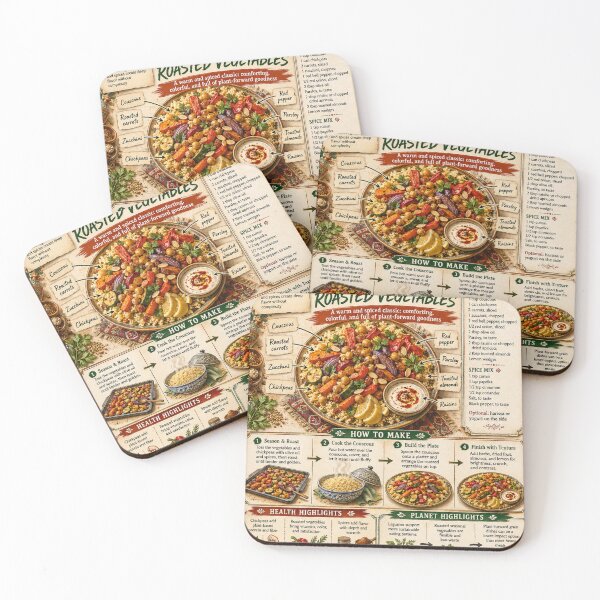 Item preview, Moroccan Couscous Vegetable Poster designed and sold by Thought Space Studio.